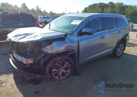 2015 Toyota Highlander Xle V6 from USA, damaged, VIN 5TDJKRFH2FS213960